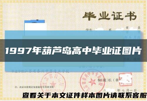 1997年葫蘆島高中畢業證圖片縮略圖