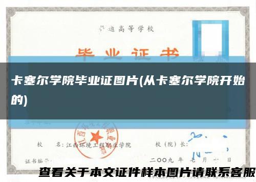 卡塞爾學院畢業證圖片(從卡塞爾學院開始的)縮略圖