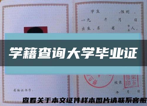 學籍查詢大學畢業證縮略圖