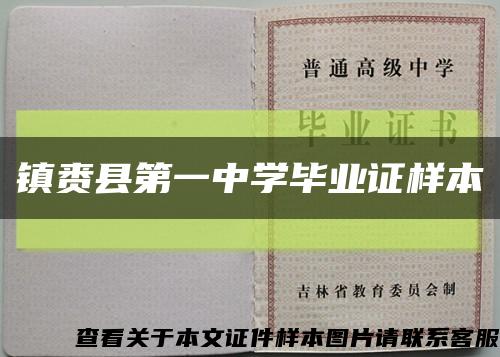 鎮賚縣第一中學畢業證樣本縮略圖