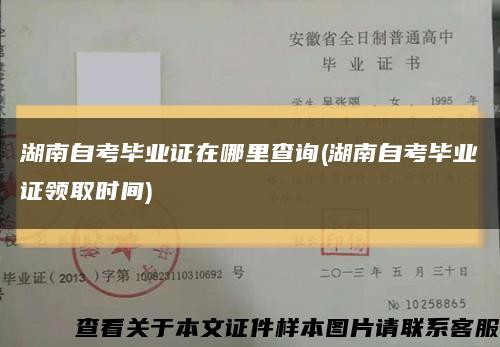 湖南自考畢業證在哪里查詢(湖南自考畢業證領取時間)縮略圖