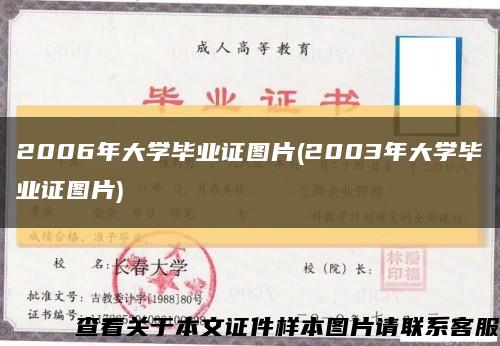 2006年大學畢業證圖片(2003年大學畢業證圖片)縮略圖