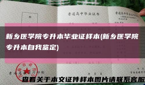 新鄉醫學院專升本畢業證樣本(新鄉醫學院專升本自我鑒定)縮略圖