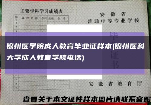 錦州醫學院成人教育畢業證樣本(錦州醫科大學成人教育學院電話)縮略圖