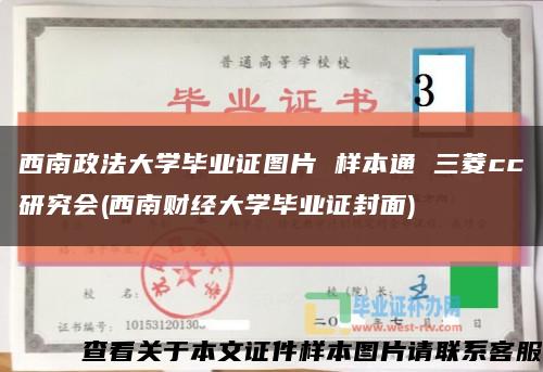 西南政法大學畢業證圖片 樣本通 三菱cc研究會(西南財經大學畢業證封面)縮略圖