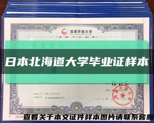 日本北海道大學畢業證樣本縮略圖