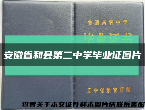 安徽省和縣第二中學畢業證圖片縮略圖
