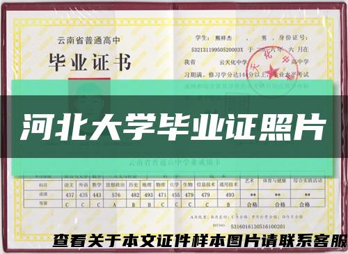 河北大學畢業證照片縮略圖