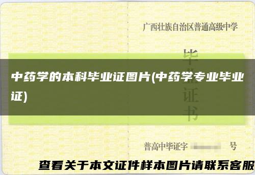 中藥學的本科畢業證圖片(中藥學專業畢業證)縮略圖
