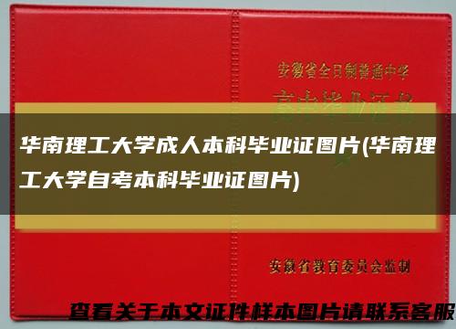 華南理工大學成人本科畢業證圖片(華南理工大學自考本科畢業證圖片)縮略圖