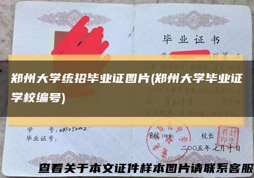 鄭州大學統招畢業證圖片(鄭州大學畢業證學校編號)縮略圖