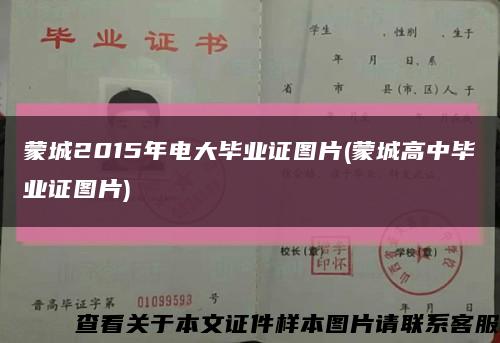 蒙城2015年電大畢業證圖片(蒙城高中畢業證圖片)縮略圖