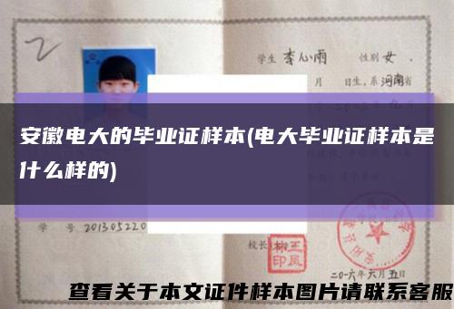 安徽電大的畢業證樣本(電大畢業證樣本是什么樣的)縮略圖