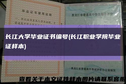 長江大學畢業證書編號(長江職業學院畢業證樣本)縮略圖