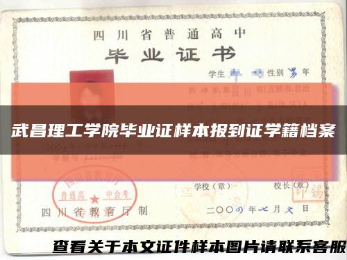 武昌理工學院畢業證樣本報到證學籍檔案縮略圖