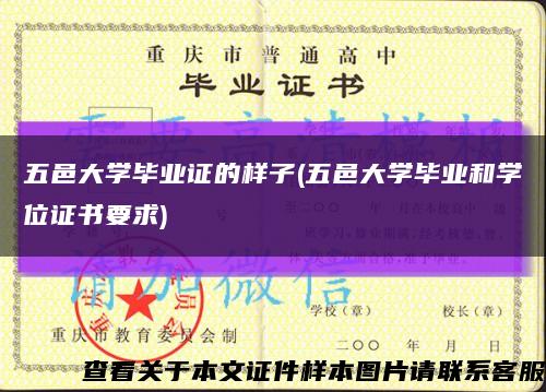 五邑大學畢業證的樣子(五邑大學畢業和學位證書要求)縮略圖