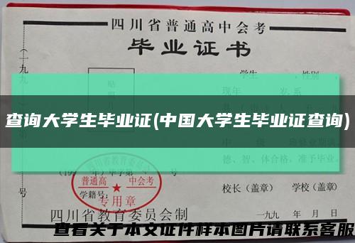 查詢大學生畢業證(中國大學生畢業證查詢)縮略圖
