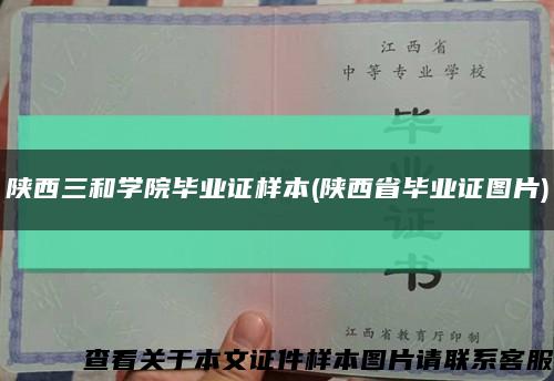 陜西三和學院畢業證樣本(陜西省畢業證圖片)縮略圖