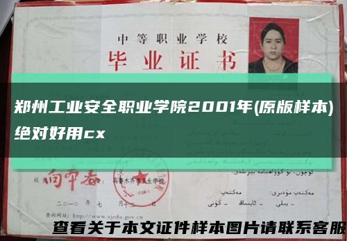 鄭州工業安全職業學院2001年(原版樣本)絕對好用cx縮略圖