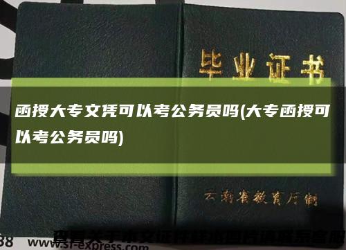 函授大專文憑可以考公務員嗎(大專函授可以考公務員嗎)縮略圖