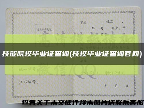 技能院校畢業證查詢(技校畢業證查詢官網)縮略圖