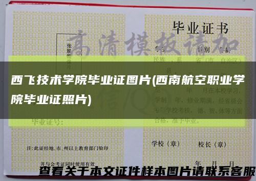 西飛技術學院畢業證圖片(西南航空職業學院畢業證照片)縮略圖