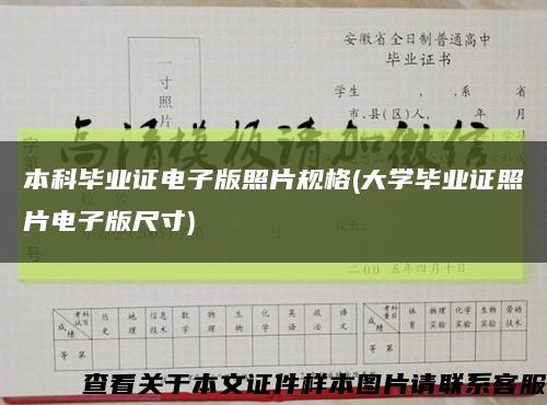 本科畢業證電子版照片規格(大學畢業證照片電子版尺寸)縮略圖