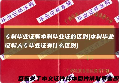 ?？飘厴I證和本科畢業證的區別(本科畢業證和大專畢業證有什么區別)縮略圖