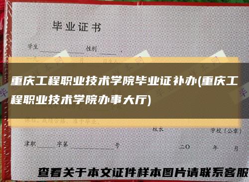 重慶工程職業技術學院畢業證補辦(重慶工程職業技術學院辦事大廳)縮略圖