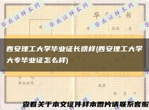 西安理工大學畢業證長啥樣(西安理工大學大專畢業證怎么樣)縮略圖