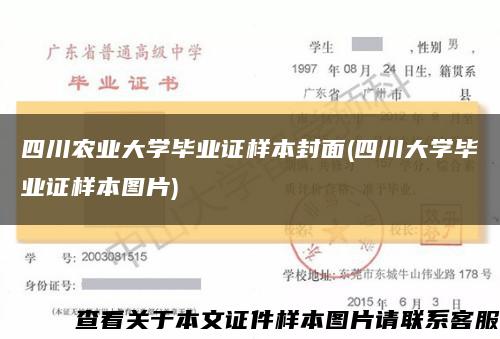 四川農業大學畢業證樣本封面(四川大學畢業證樣本圖片)縮略圖