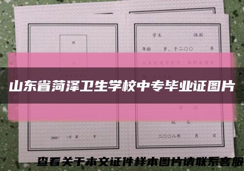 山東省菏澤衛生學校中專畢業證圖片縮略圖