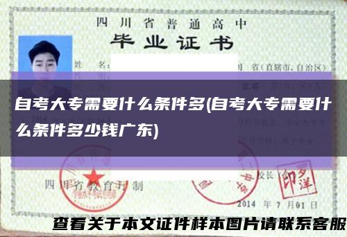 自考大專需要什么條件多(自考大專需要什么條件多少錢廣東)縮略圖