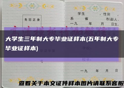 大學生三年制大專畢業證樣本(五年制大專畢業證樣本)縮略圖