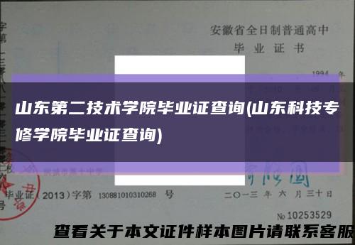 山東第二技術學院畢業證查詢(山東科技專修學院畢業證查詢)縮略圖