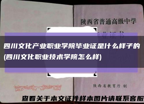 四川文化產業職業學院畢業證是什么樣子的(四川文化職業技術學院怎么樣)縮略圖