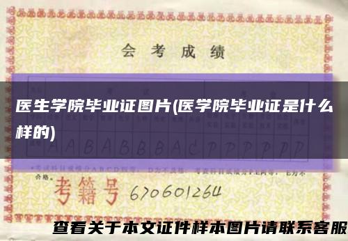 醫生學院畢業證圖片(醫學院畢業證是什么樣的)縮略圖