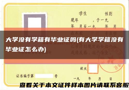 大學沒有學籍有畢業證嗎(有大學學籍沒有畢業證怎么辦)縮略圖