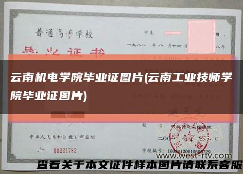 云南機電學院畢業證圖片(云南工業技師學院畢業證圖片)縮略圖