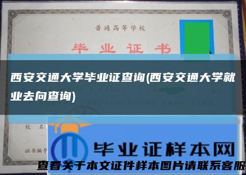 西安交通大學畢業證查詢(西安交通大學就業去向查詢)縮略圖