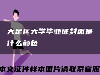 大足區大學畢業證封面是什么顏色縮略圖