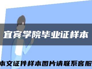宜賓學院畢業證樣本縮略圖