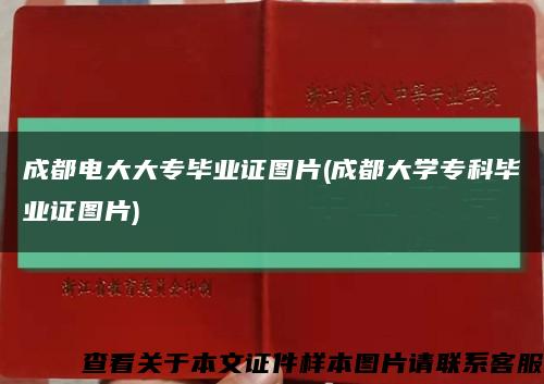 成都電大大專畢業證圖片(成都大學?？飘厴I證圖片)縮略圖