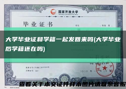 大學畢業證和學籍一起發回來嗎(大學畢業后學籍還在嗎)縮略圖