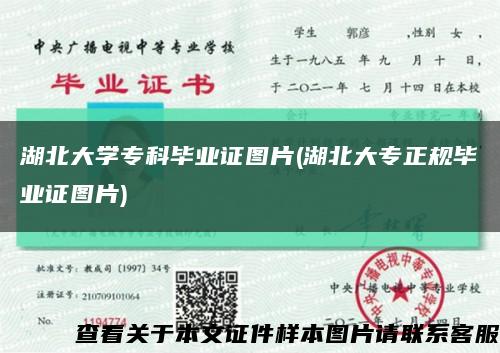 湖北大學?？飘厴I證圖片(湖北大專正規畢業證圖片)縮略圖
