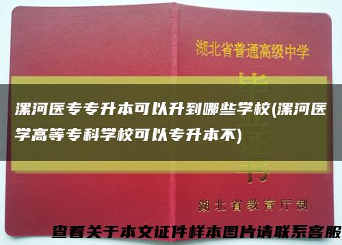 漯河醫專專升本可以升到哪些學校(漯河醫學高等?？茖W?？梢詫Ｉ静?縮略圖
