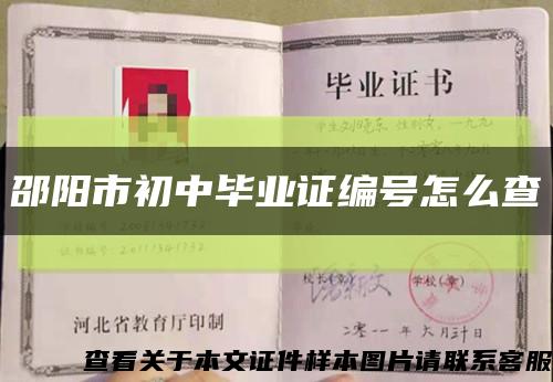 邵陽市初中畢業證編號怎么查縮略圖