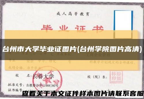臺州市大學畢業證圖片(臺州學院圖片高清)縮略圖