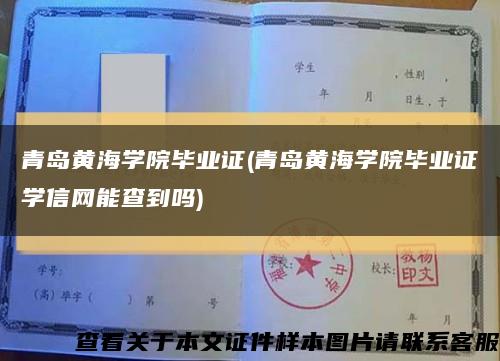 青島黃海學院畢業證(青島黃海學院畢業證學信網能查到嗎)縮略圖