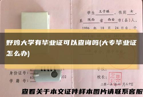 野雞大學有畢業證可以查詢嗎(大專畢業證怎么辦)縮略圖